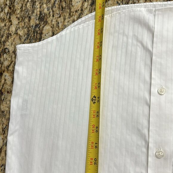 Bugatchi Cotton Striped White Men's Long Sleeve Button Down Shirt Size 16/40 - Picture 11 of 11